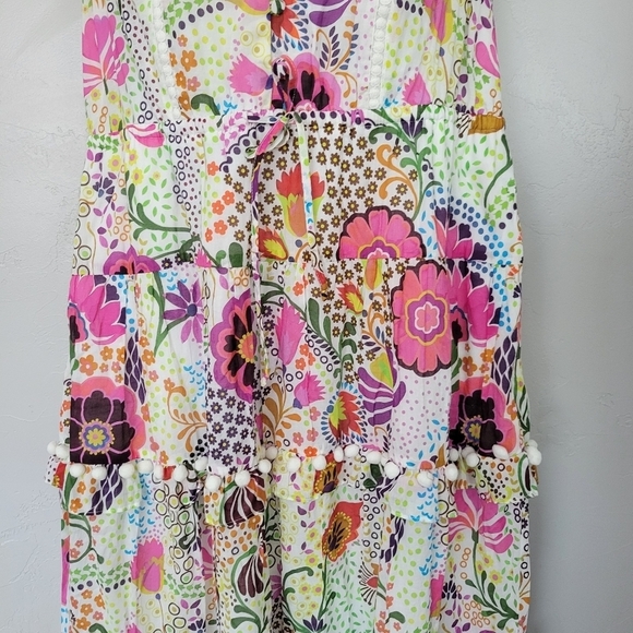 J.Crew NWT Women's 14 Ratti Retro Colorful Floral Print Short Sleeve Midi Dress - Picture 3 of 11